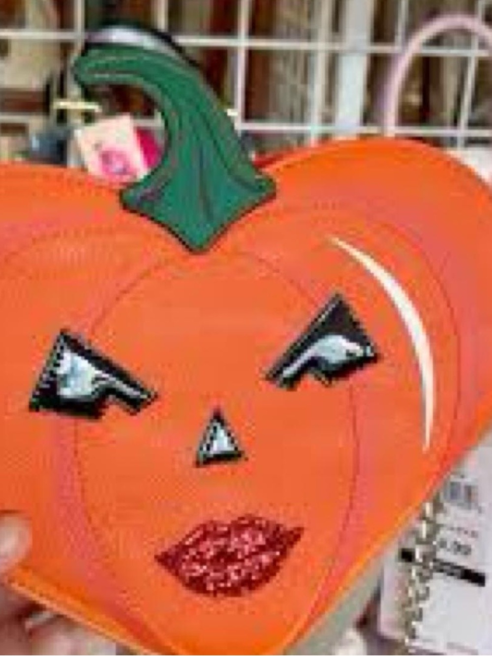 Betsey Johnson NWT Heart Shaped jack o lantern Red Glitter Lips Halloween Bag - Picture 7 of 11